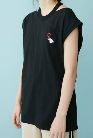 EMODAのCHOKER LONGタンクトップ Banksy Love Rat ART